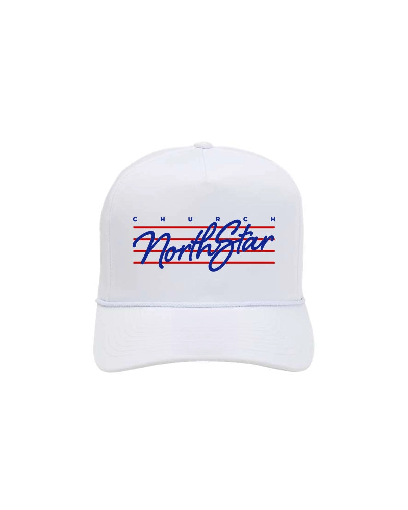 NorthStar Church Script Rope Hat (White)